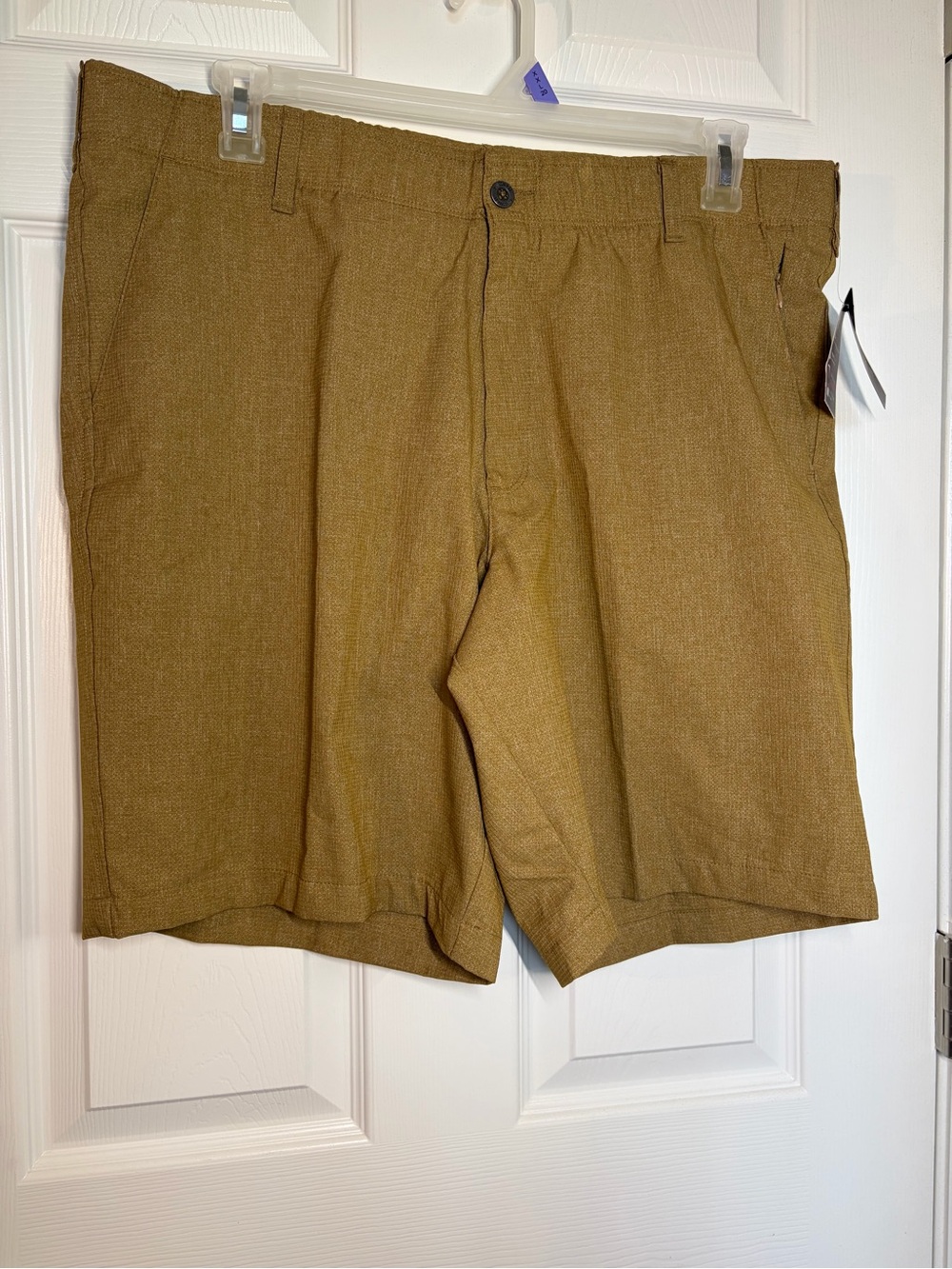 Swiss Tech Men's Flat Front Shorts in Mustard